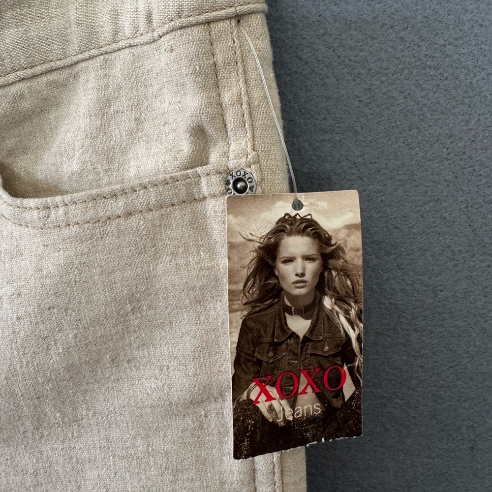 XOXO Jeans Y2K Linen Blend Bootcut Pants Size 5/6 NWT - Picture 7 of 15